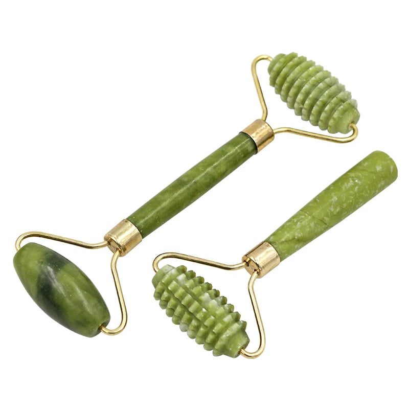 2pcs Gua Sha Massager Set for Face Care Jade