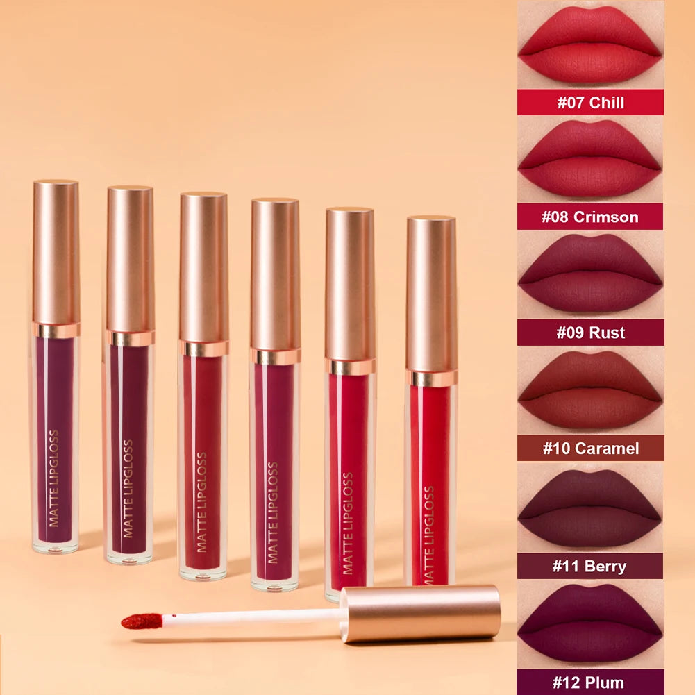 Matte lip gloss AB two sets, not stained with cup mouth red lip gloss