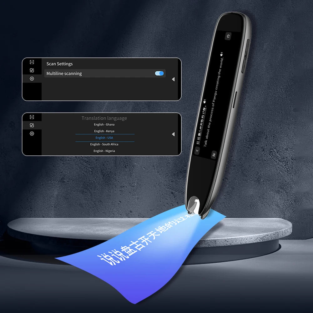 Translation Pen 142 Languages Smart Scanner Translator Pen Online/Offline Modes Recording Pen Translator Pen for Teacher Student