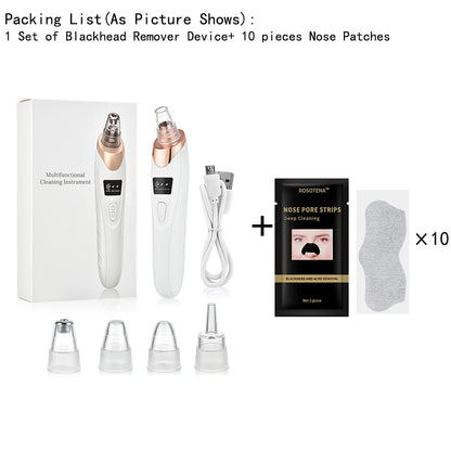 Blackhead Remover Vacuum Suction USB Rechargeable Facial Pore Cleaner Comedone Spot Acne Pimple Black Head Extractor Care Tools