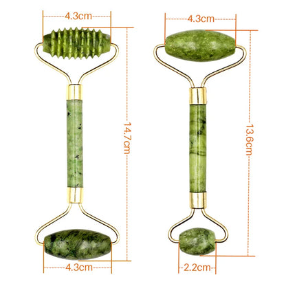 2pcs Gua Sha Massager Set for Face Care Jade